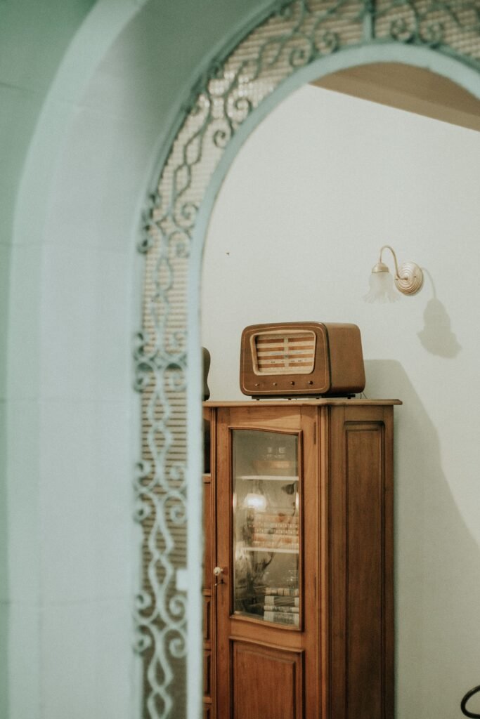 Vintage wooden furniture in a home